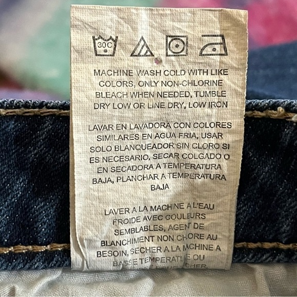 Wrangler Aura Straight Leg Denim Jeans Dark Wash Indigo 4 Short - Picture 5 of 5